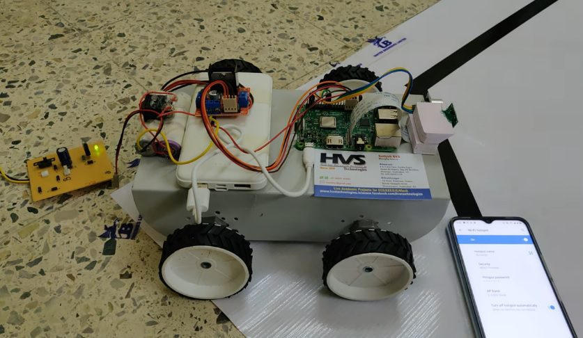 HVS-2782. Self driving car with lane detection and obstacle detection using Raspberry pi OpenCV explanation.