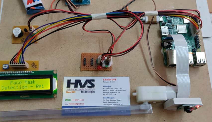 HVS-2789.  Face Mask Detection System using Raspberry pi with Gate Controlling