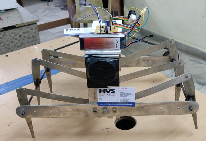 HVS-2617. Six-Legged Spider Bot using Klann Mechanism.