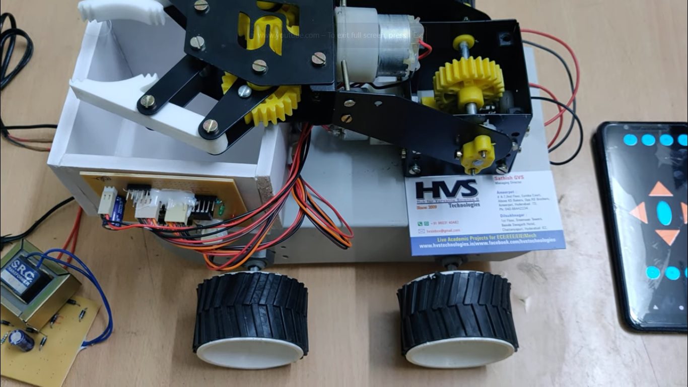 HVS-2148. Automatic Wireless Scrap Collecting Robot with Object Picking.