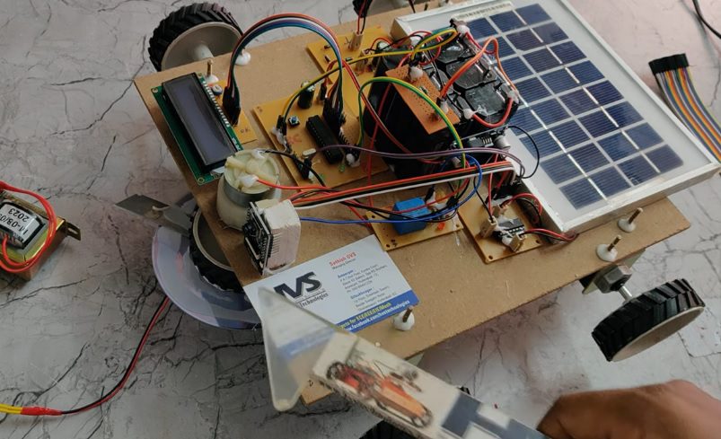 HVS-3286. IoT solar powered Grass cutter with Video streaming.