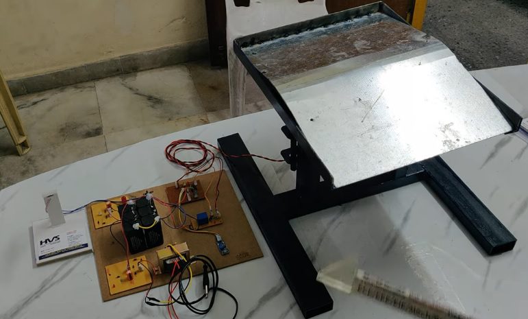 HVS-2526. Fabrication of power Generation Unit Using Rotor Mechanism on Speed breakers