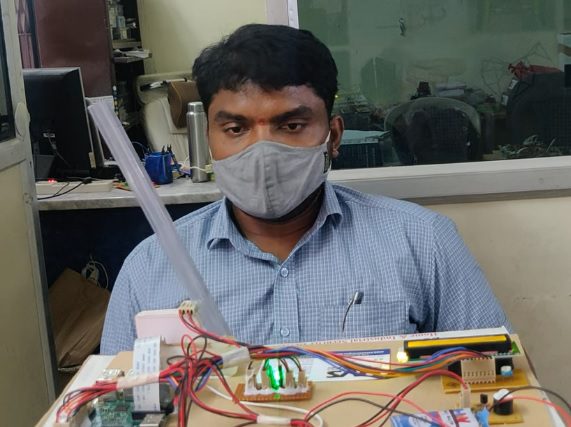 HVS-2787. Face Mask detection and Temperature (MLX90614) based door open using Raspberry pi