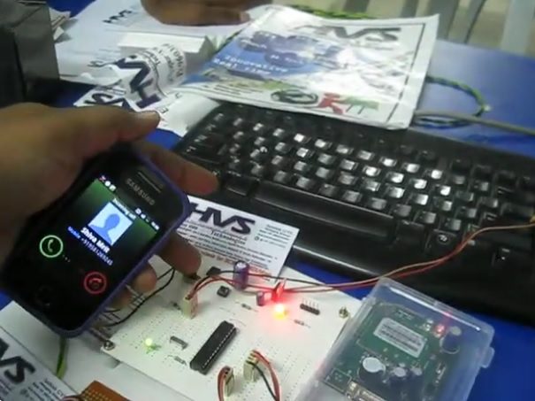 HVS-1741. Electronic eye-dial-up #Home security system based on the PIR and GSM