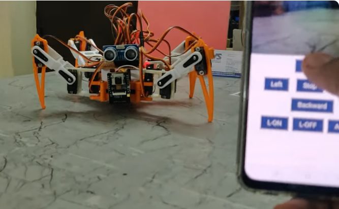 HVS-902. Quadruped Robot with Both Manual and Autonomous Control Modes