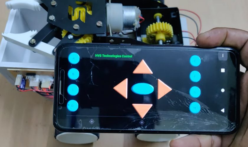 HVS-2148. Automatic Wireless Scrap Collecting Robot with Object Picking.