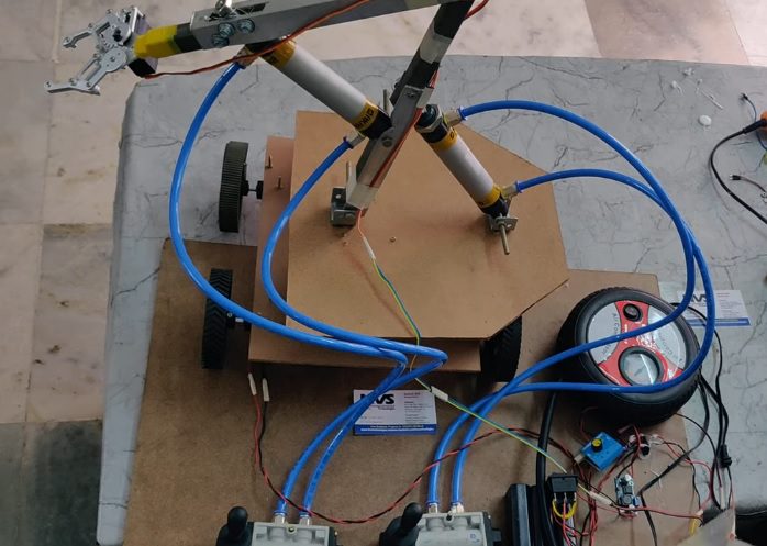 HVS-2673. Pneumatic Pick and Place Robotic Arm.