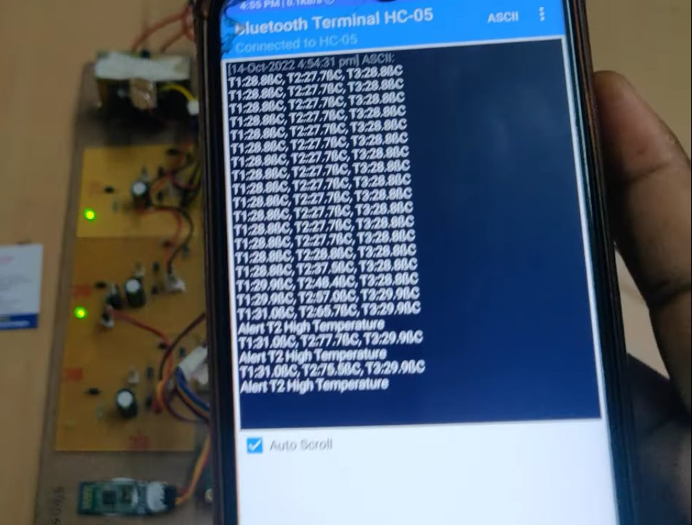 HVS-1459. Multiple Transformer Oil Monitoring and Controlling Through Smart Phone.