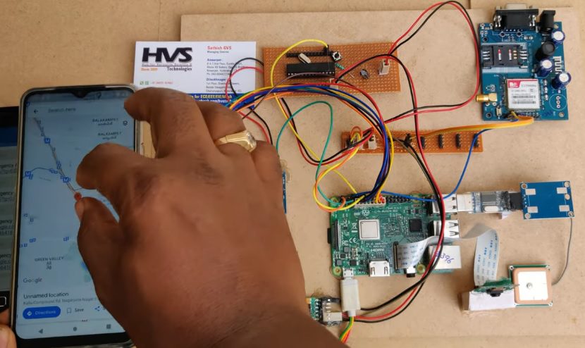 HVS-2774. Woman Safety system using Raspberry pi with video recording ,location tracking and SMS alerting .
