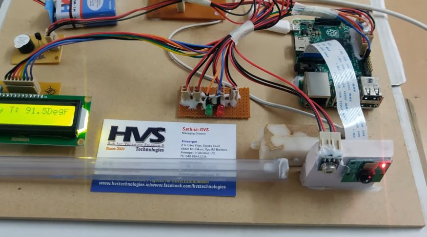HVS-2787. Face Mask detection and Temperature (MLX90614) based door open using Raspberry pi
