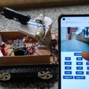 HVS-881. A New Product Design and Construction of an Intelligent Combat Robot for war fields using IOT and Bluetooth