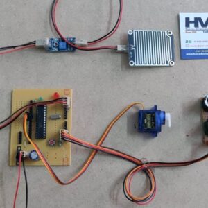 HVS-2818. Architectural model of a bus stop with automatic sunshade using ARDUINO