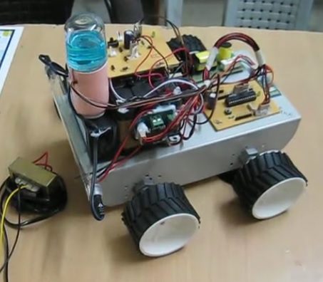 HVS-3110. Android Bluetooth Based Sanitization Robot with UV lamp.