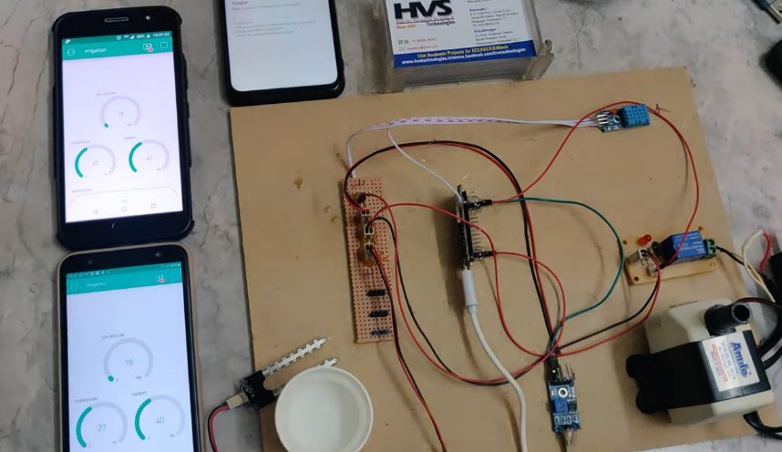 HVS-2817. IoT based irrigation, monitoring and controlling system using Node MCU & Blynk App