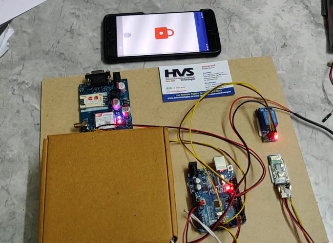 HVS-2833. Wireless Biometric Lock Using Arduino with GSM and Bluetooth.