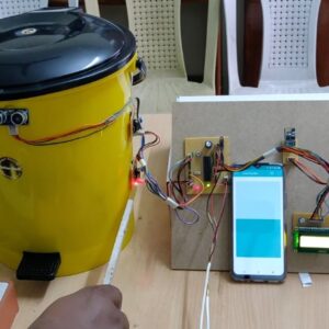HVS-3095. Smart Dustbin Using ESP8266 Blynk App Notification.
