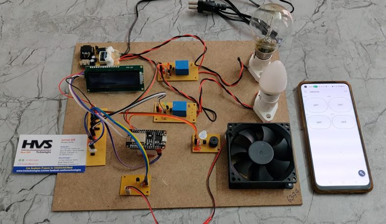 HVS-4258. Iot Home Automation with Alarm using NodeMCU Blynk IOT Application