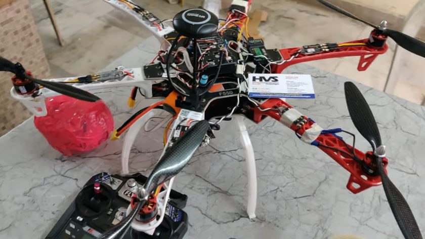 HVS-4316. HexaCopter controlled via Mission Planner and fire suppression