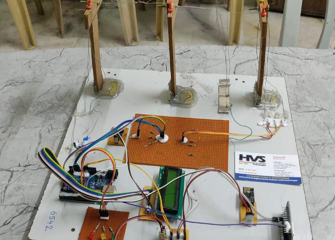 HVS-4248.IOT Based Transmission line fault monitoring system using Arduino with Twilio SMS, Thingspeak