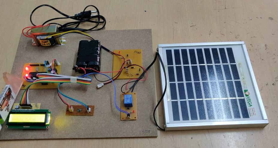 HVS-3414. Solar powered Charge controller With voltage display on LCD.