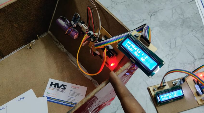 HVS-4310. Smart Shopping Trolley Using RFID and ZIGBEE.