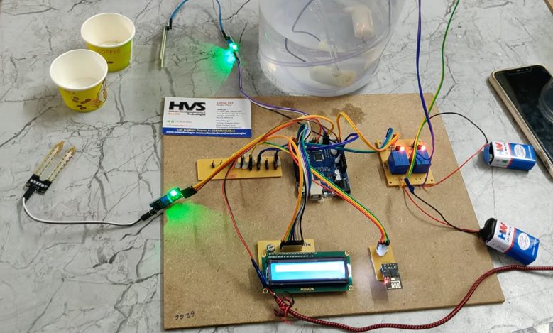 HVS-4324. IoT Automatic Plant Watering System withThingspeak data Logging.