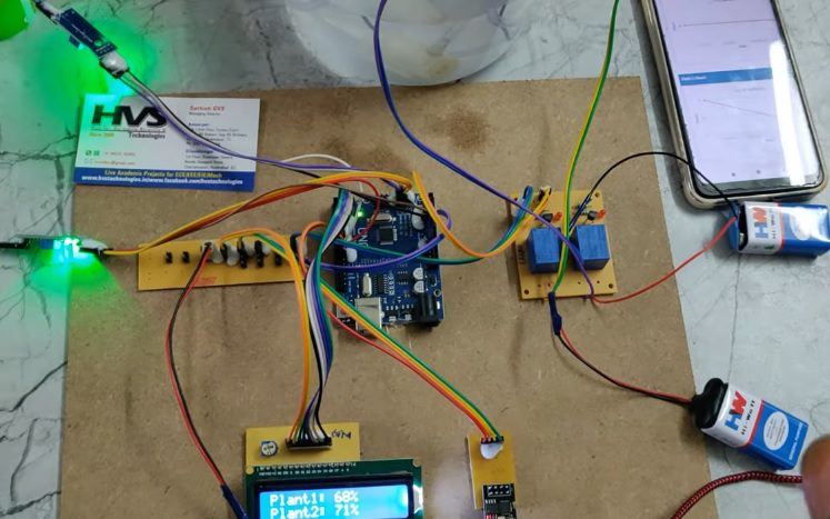 HVS-4324. IoT Automatic Plant Watering System withThingspeak data Logging.